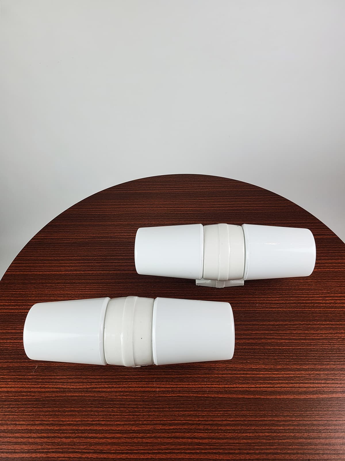 Para kinkietów 6065, biały, porcelana, szkło, proj. S. Bernadotte, Szwecja, lata 70. - 290499