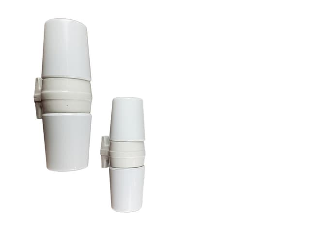 Para kinkietów 6065, biały, porcelana, szkło, proj. S. Bernadotte, Szwecja, lata 70. - WYMIARY