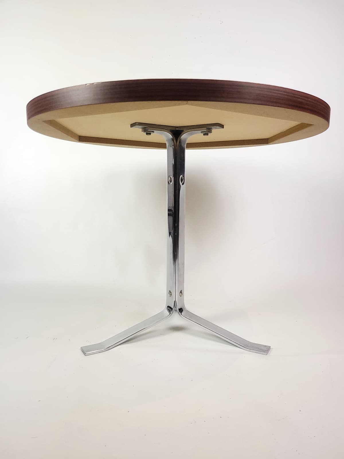 Coffee table, brown rosewood, chrome, 1970s. - 290515