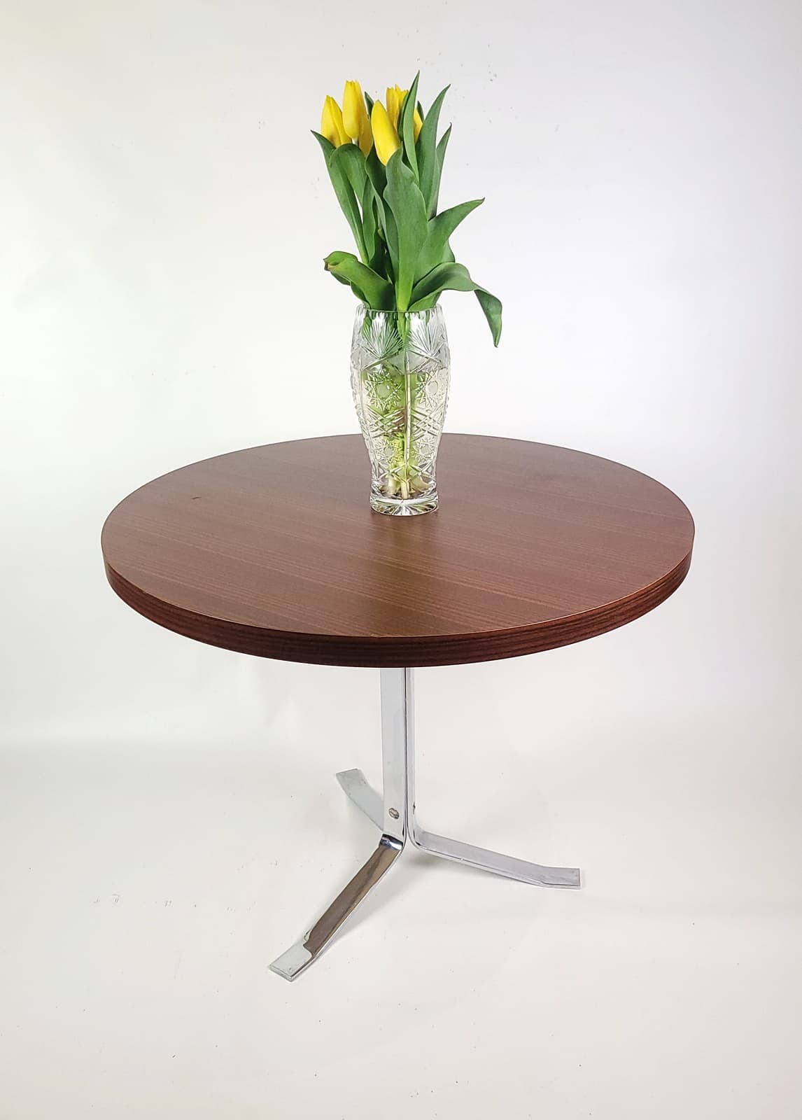 Coffee table, brown rosewood, chrome, 1970s. - 290512