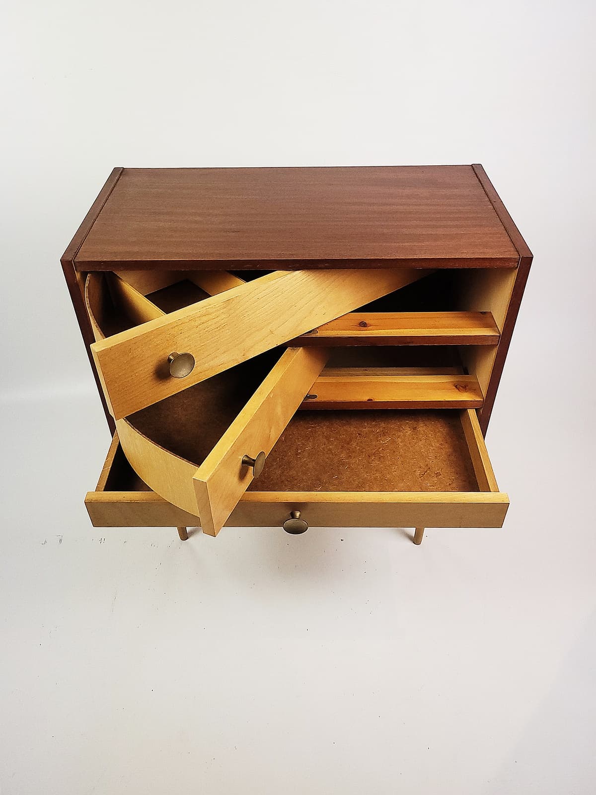 Niciak, drewno brązowy, lata 70. - 290522