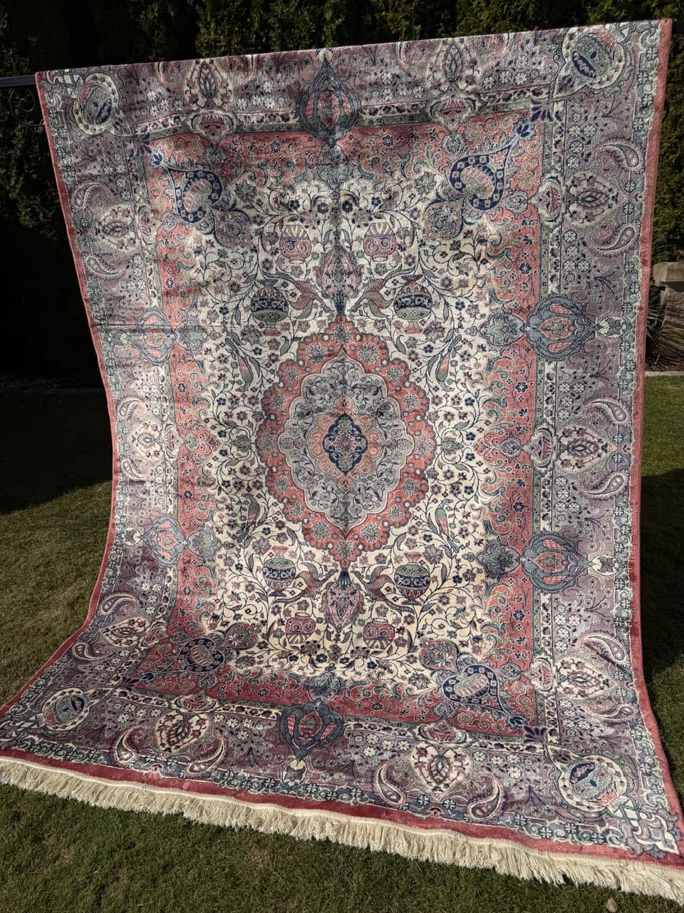 Dywan Rajski Ogród 290x200 cm, multikolor, jedwab belgijski bawełna, Belgia - 290536