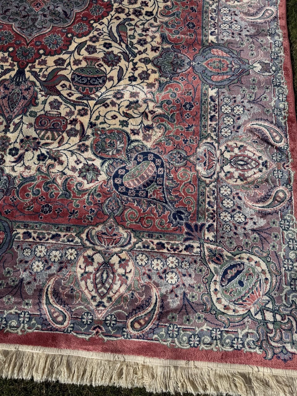 Dywan Rajski Ogród 290x200 cm, multikolor, jedwab belgijski bawełna, Belgia - 290543