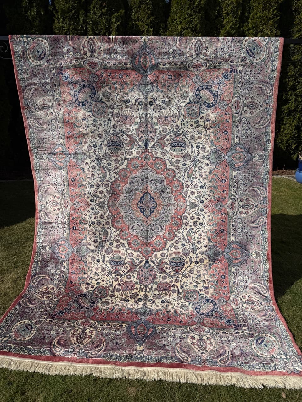 Dywan Rajski Ogród 290x200 cm, multikolor, jedwab belgijski bawełna, Belgia - 290532