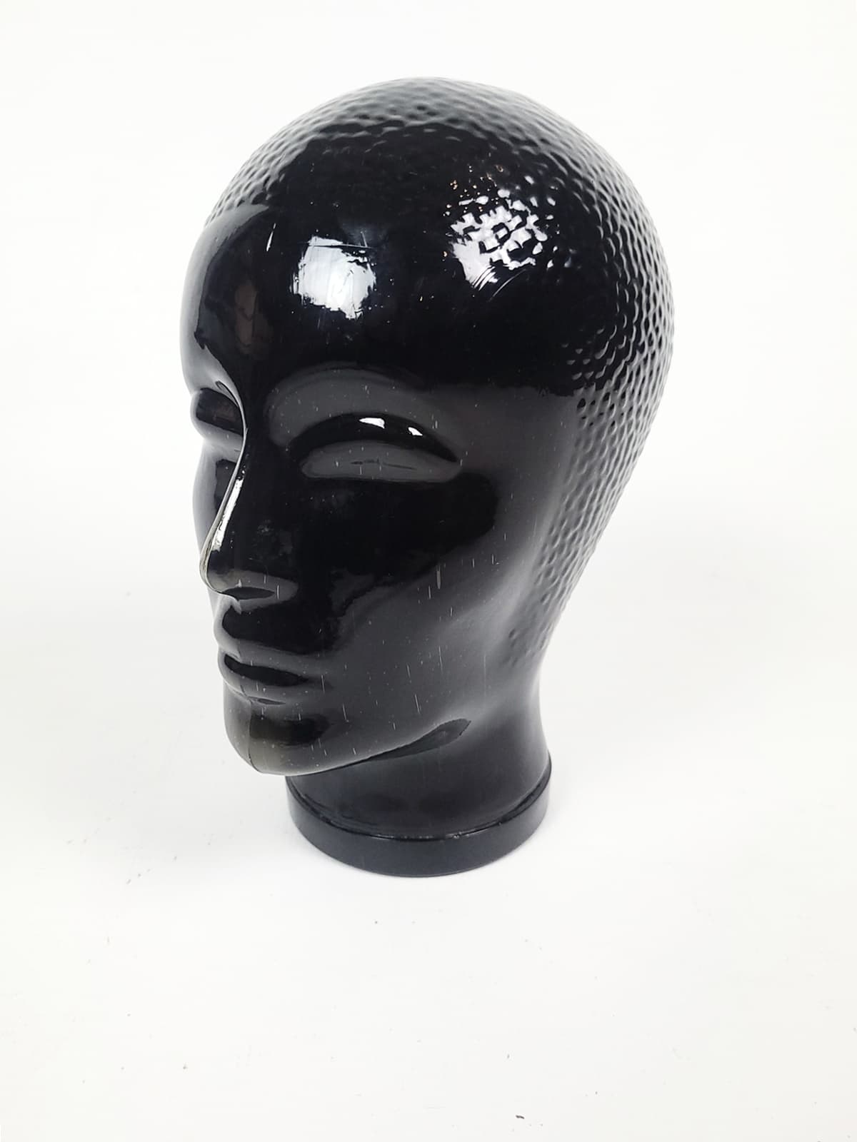 Głowa dekoracyjna Space Age, szkło czarne, Niemcy, lata 70. - 290554