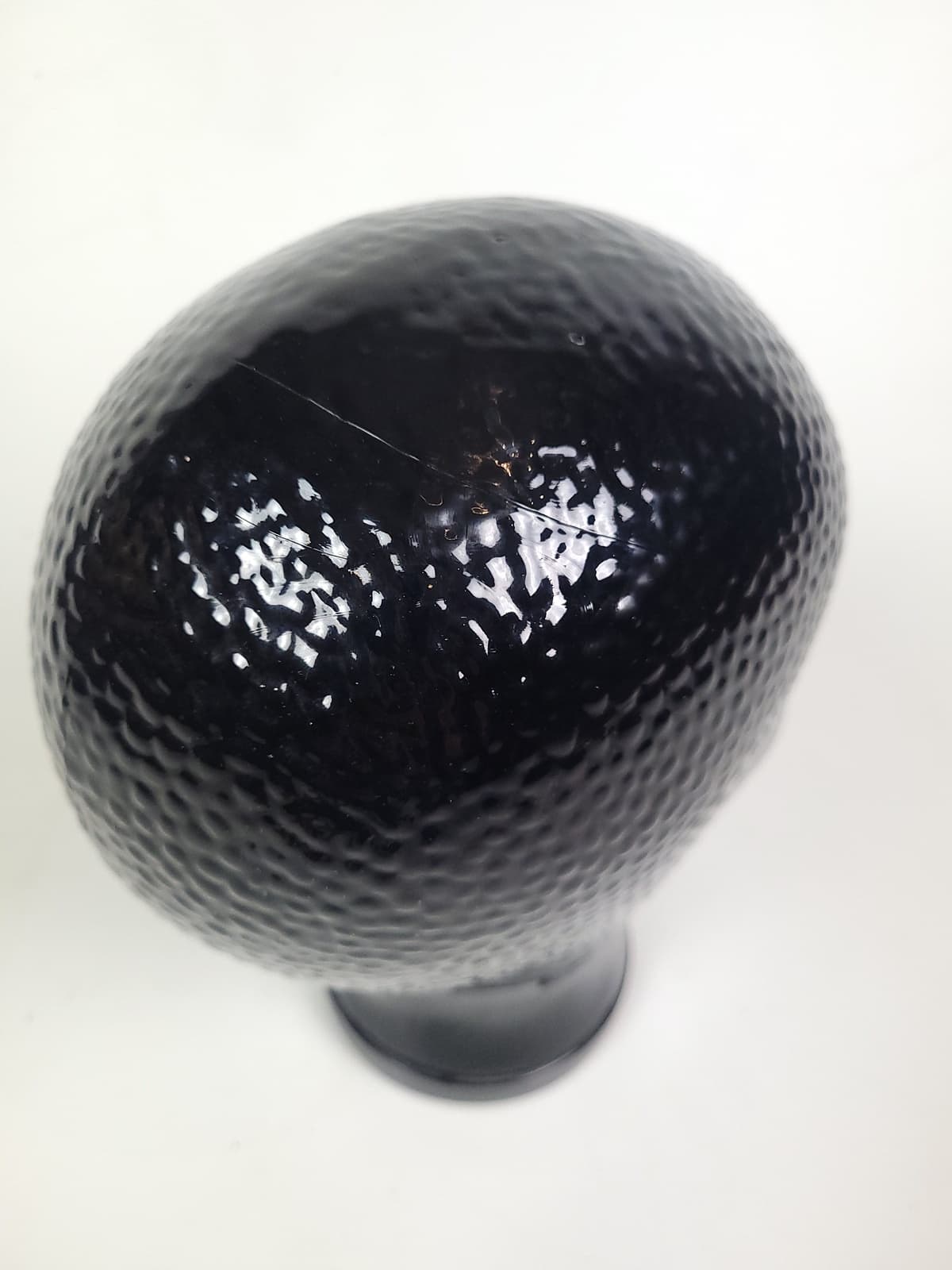 Głowa dekoracyjna Space Age, szkło czarne, Niemcy, lata 70. - 290552