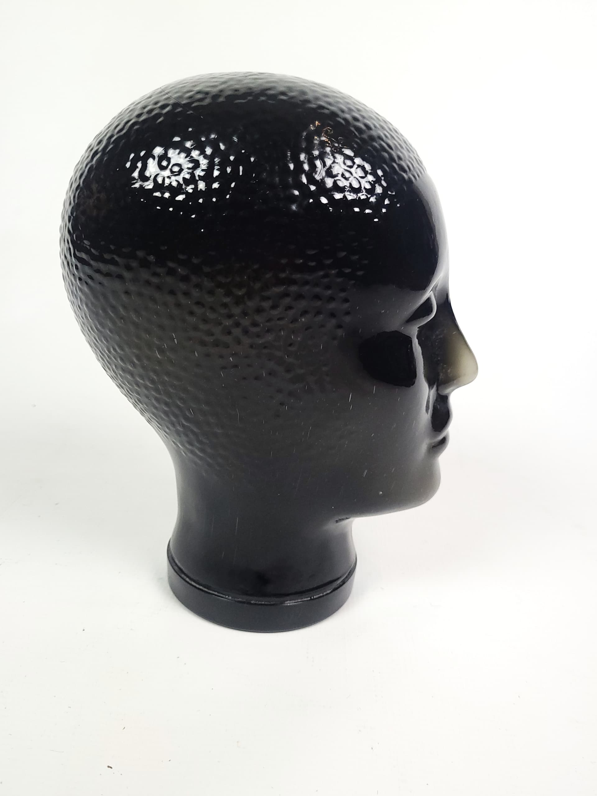 Głowa dekoracyjna Space Age, szkło czarne, Niemcy, lata 70. - 290553