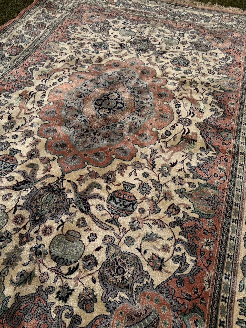 Dywan Rajski Ogród 285x200 cm, beżowy, wiskoza bawełna, Belgia - 290573