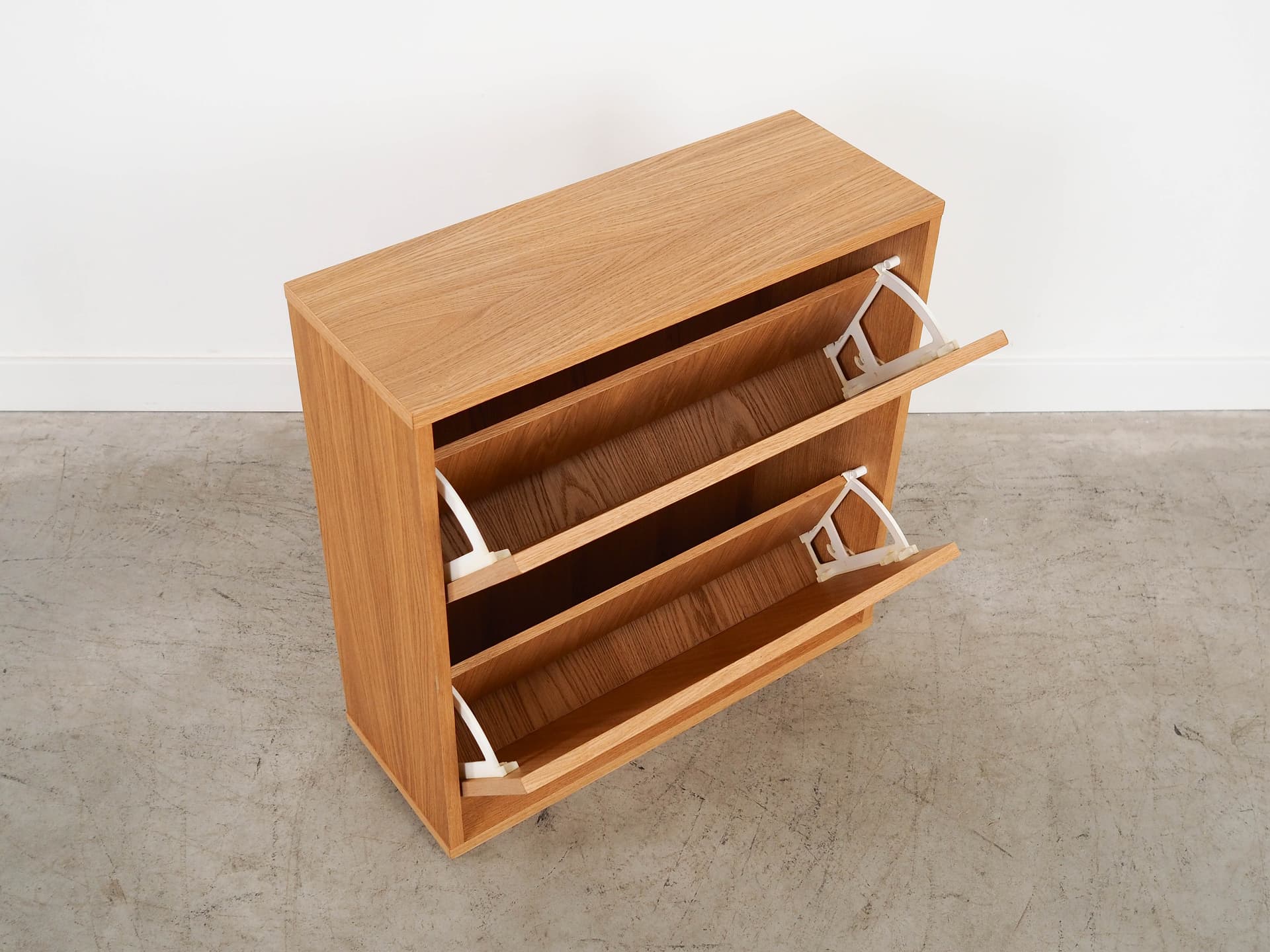 Szafka na buty, skandynawski design, dąb brązowy - 290666