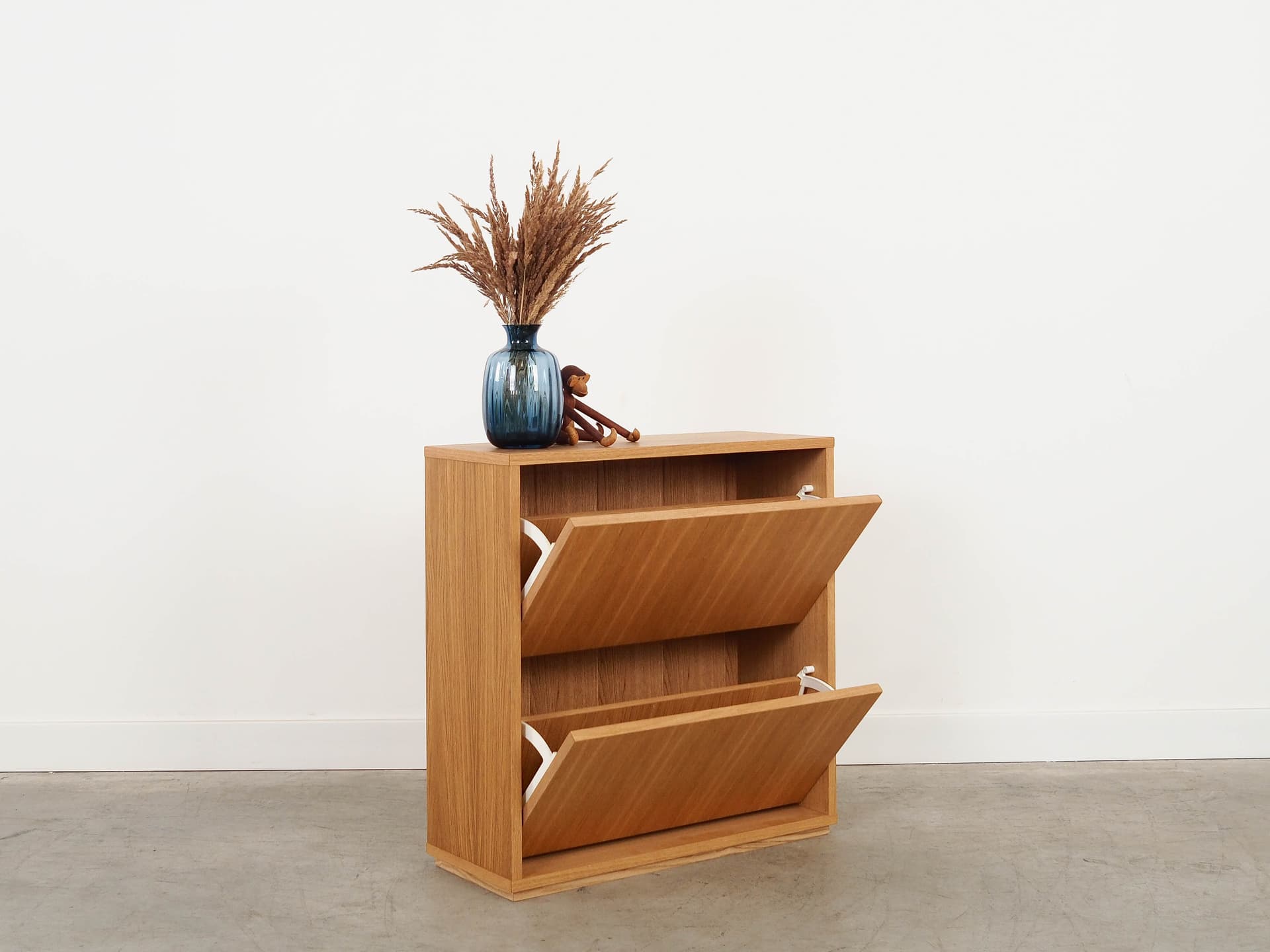 Szafka na buty, skandynawski design, dąb brązowy - 290665