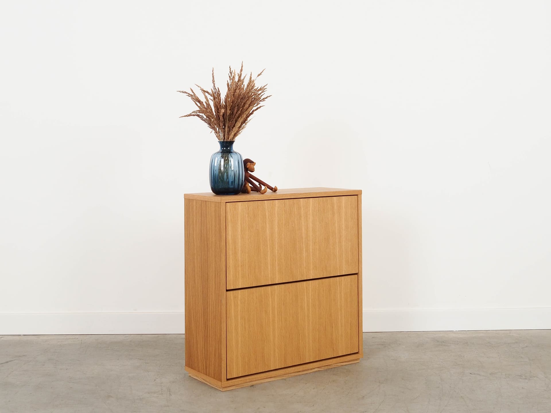 Szafka na buty, skandynawski design, dąb brązowy - 290664