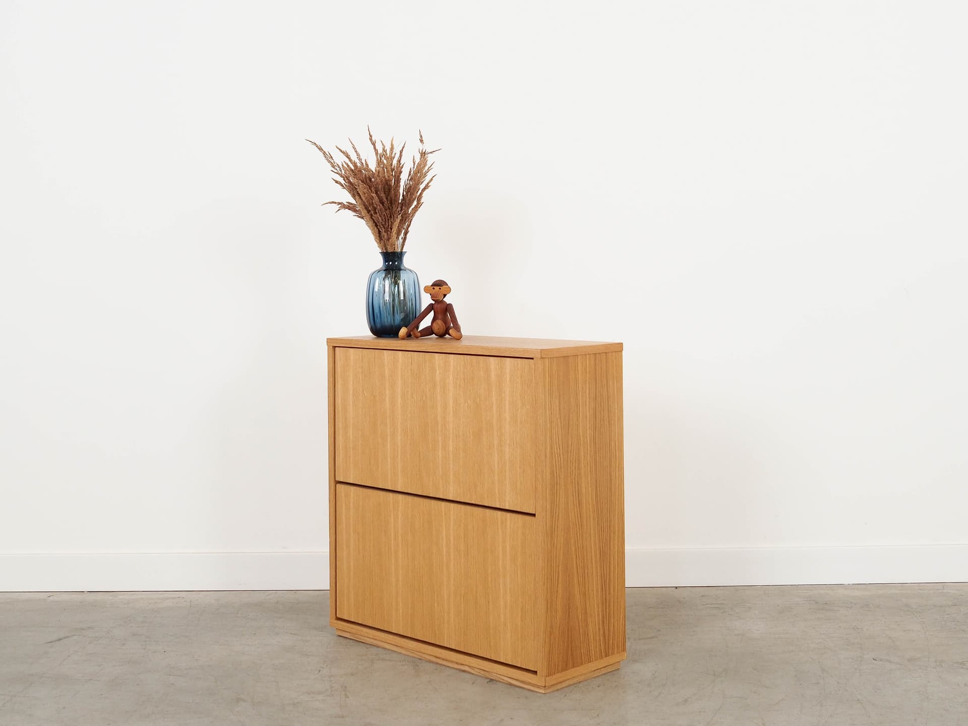 Szafka na buty, skandynawski design, dąb brązowy - 290663