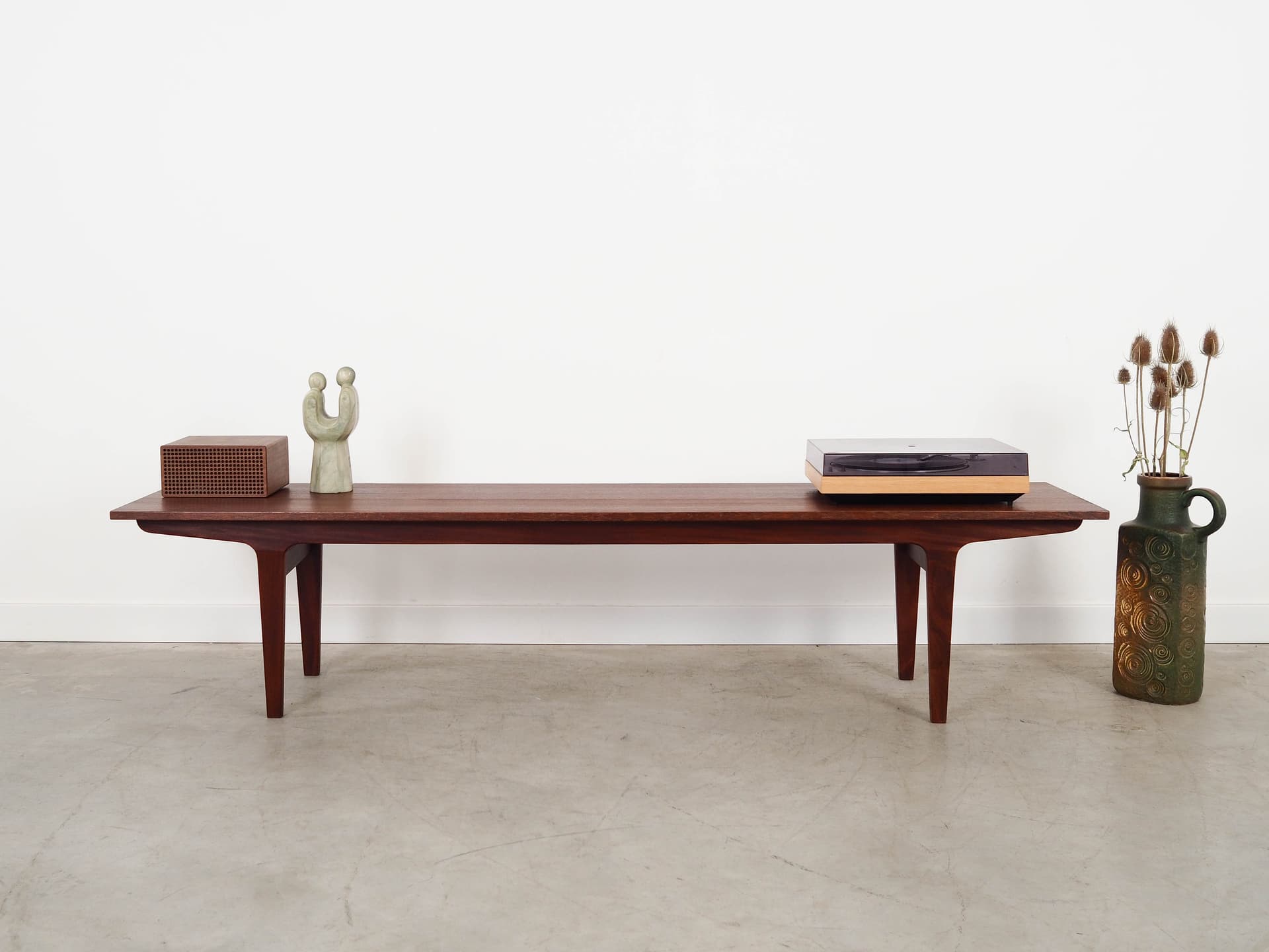 Lowboard, dąb fornir, teak, brązowy, Dania, lata 70. - 290670