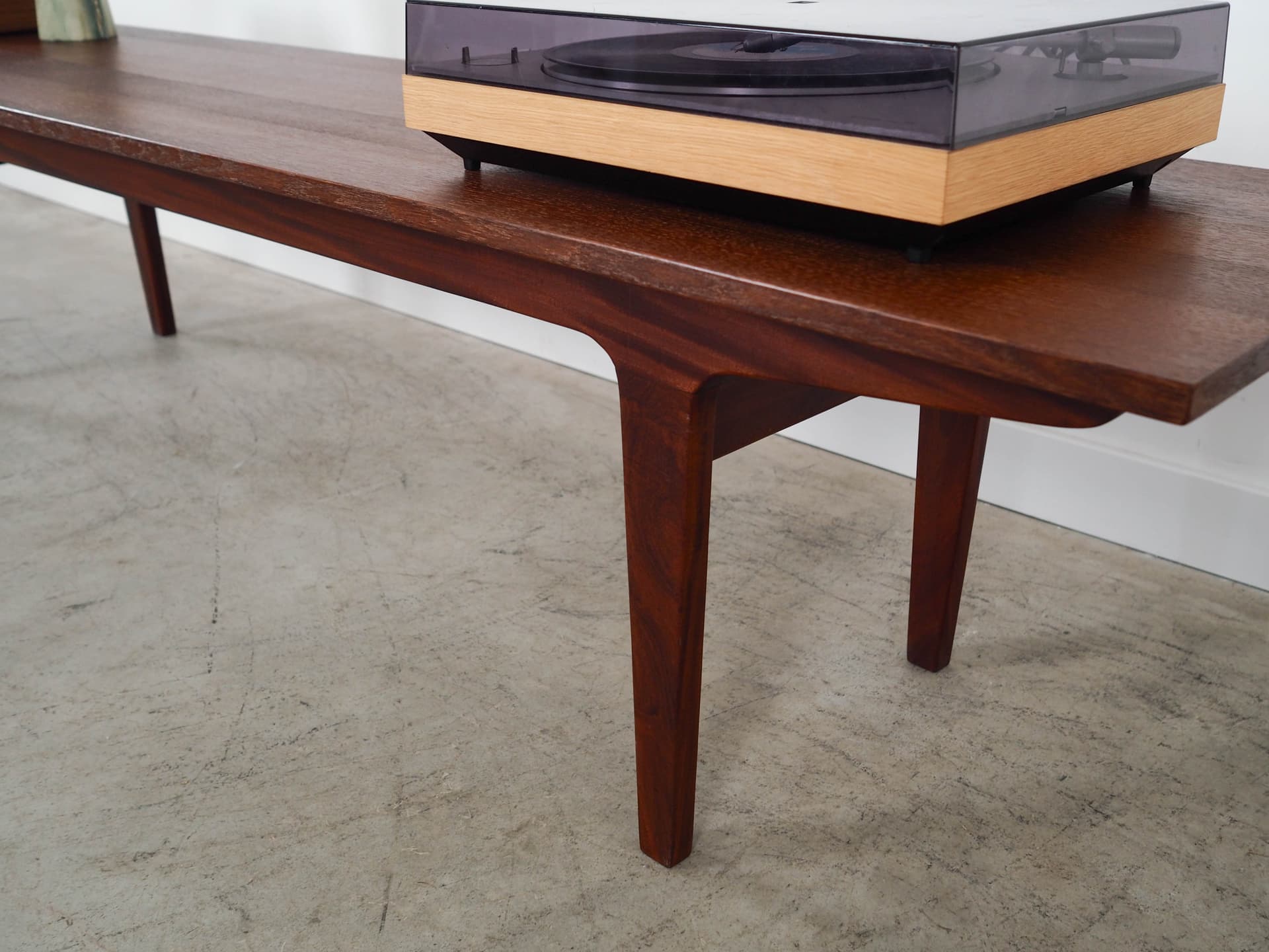 Lowboard, dąb fornir, teak, brązowy, Dania, lata 70. - 290673