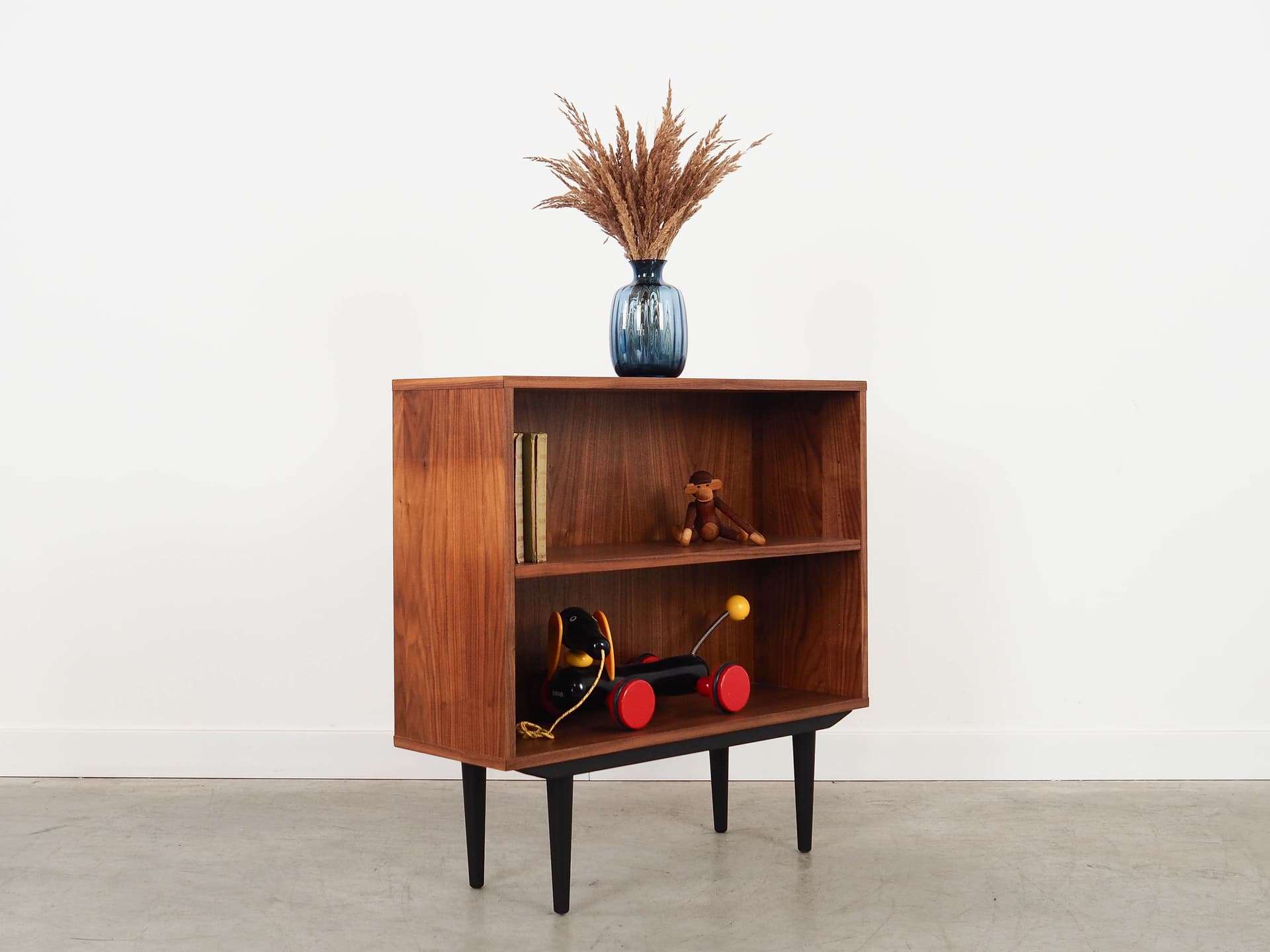 Regał, orzech, Skandynawia, lata 70. - 290680