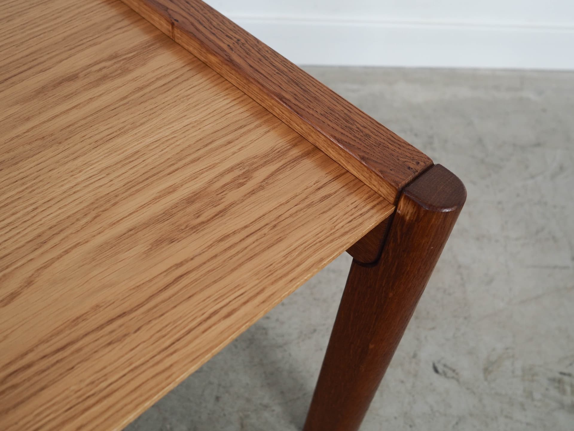 Coffee table, brown oak, Denmark, 1970s. - 290711