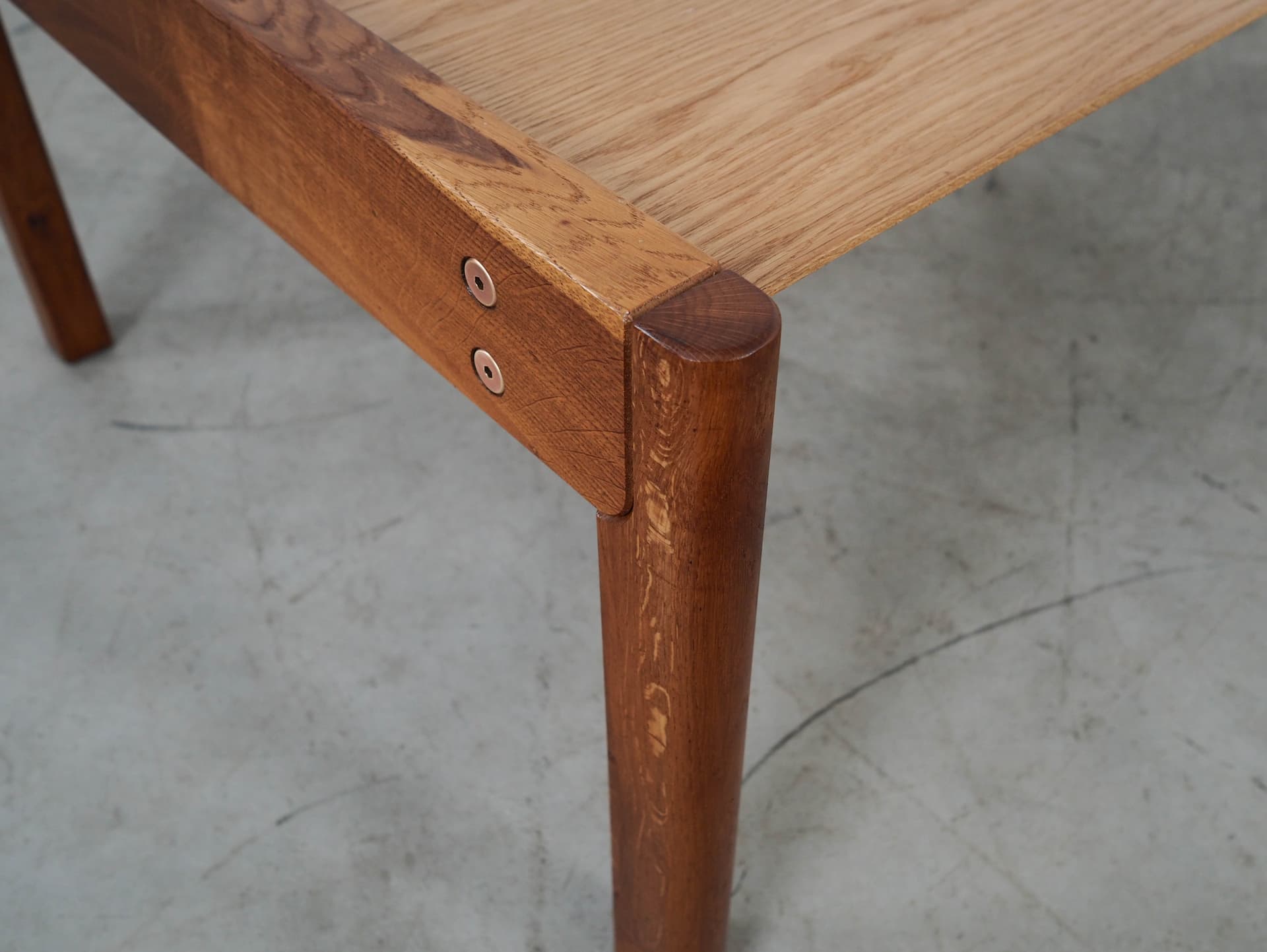 Coffee table, brown oak, Denmark, 1970s. - 290710
