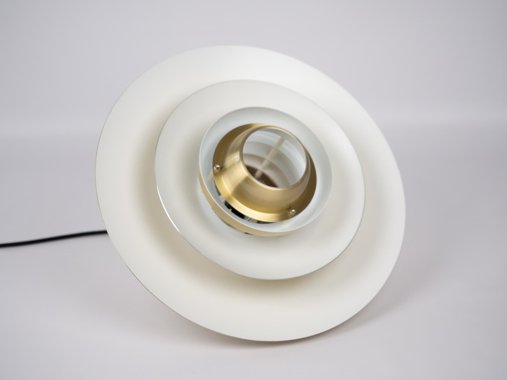 Pendant Lamp Lotus, gold aluminium, by K. Wiborg, Jeka, Denmark, 1980s. - 290762