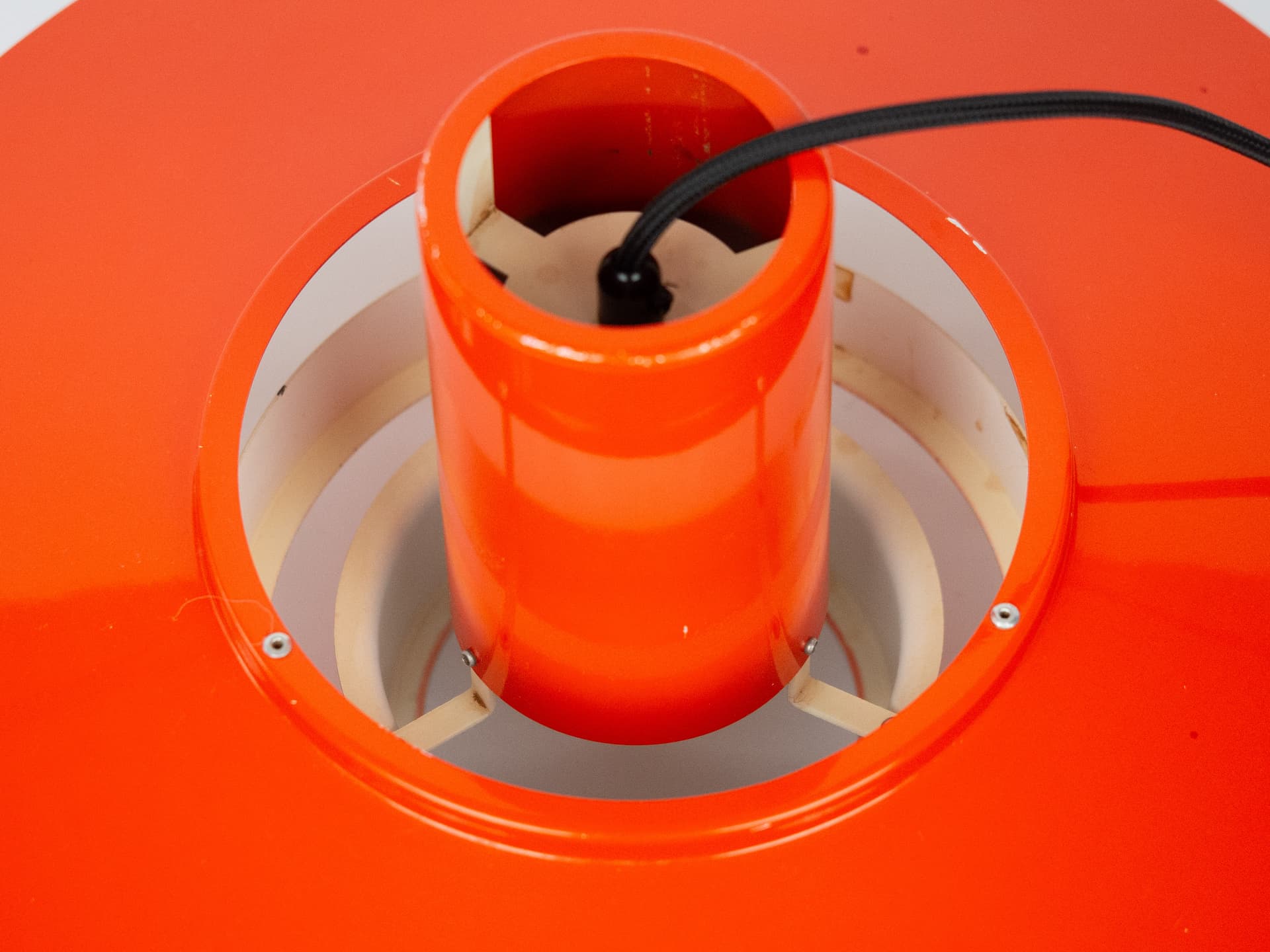 Lampa Falcon, czerwony, stal, proj. A. Hansen, Fog & Mørup, Dania, lata 60. - 290785