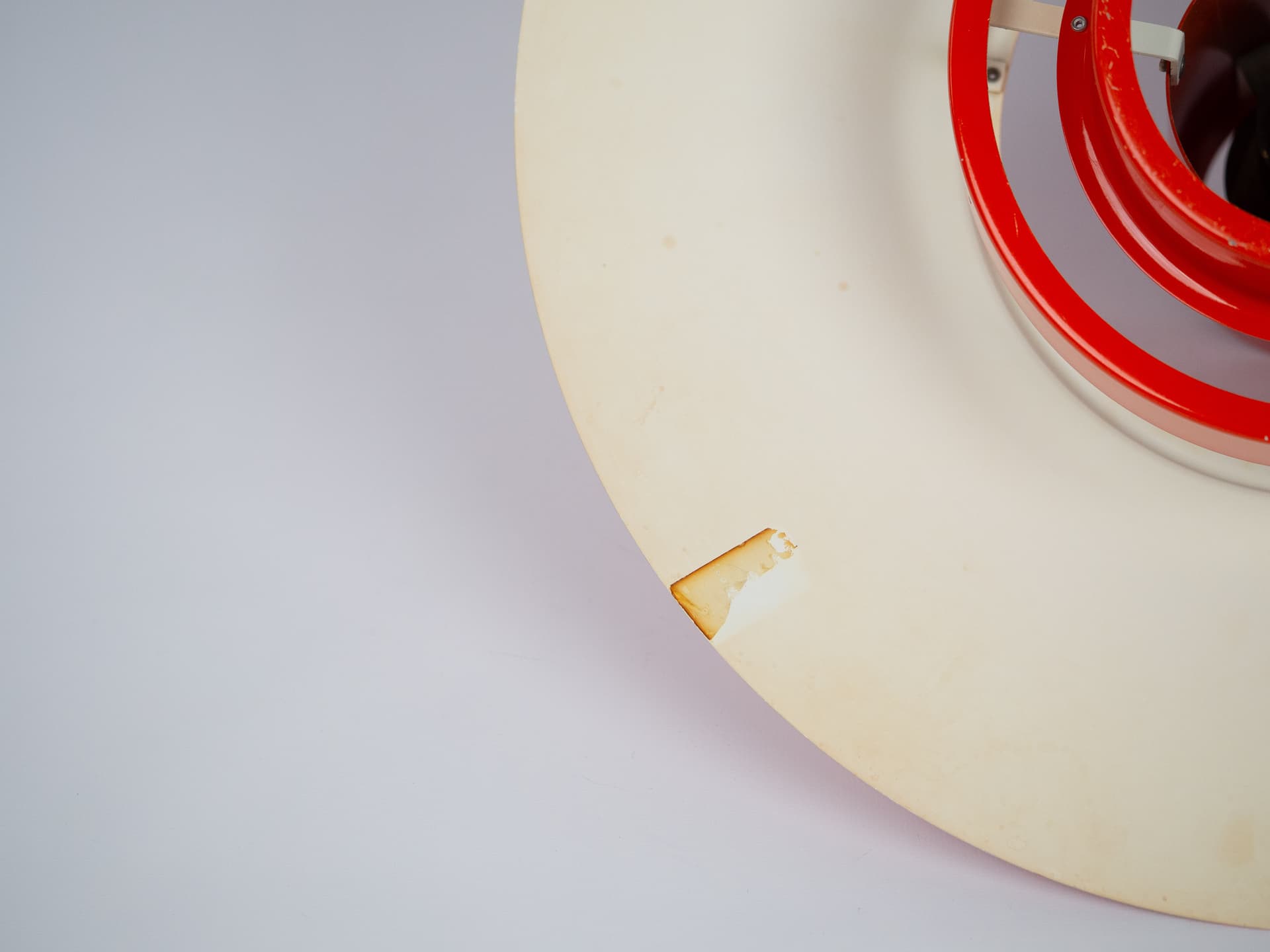 Lampa Falcon, czerwony, stal, proj. A. Hansen, Fog & Mørup, Dania, lata 60. - 290783