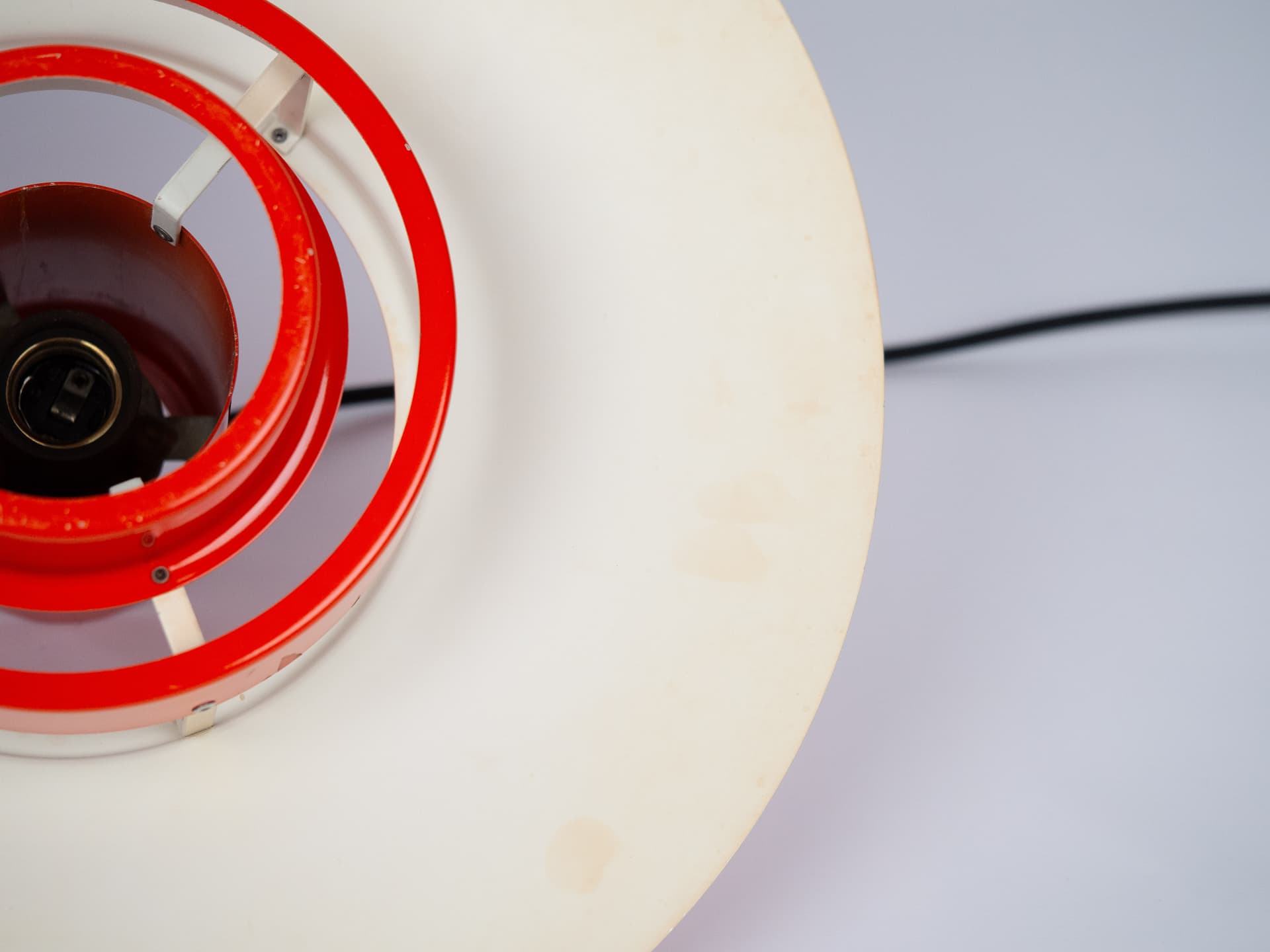 Lampa Falcon, czerwony, stal, proj. A. Hansen, Fog & Mørup, Dania, lata 60. - 290786