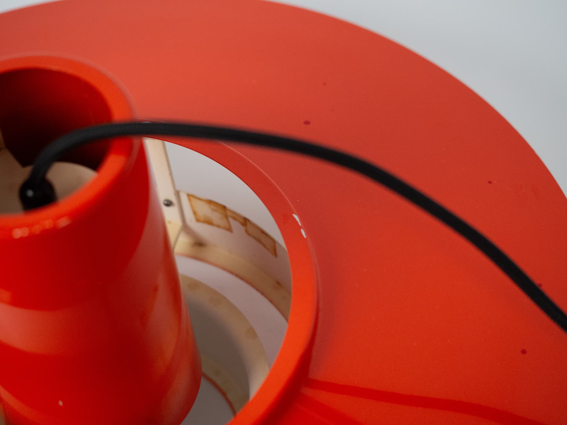 Lampa Falcon, czerwony, stal, proj. A. Hansen, Fog & Mørup, Dania, lata 60. - 290788