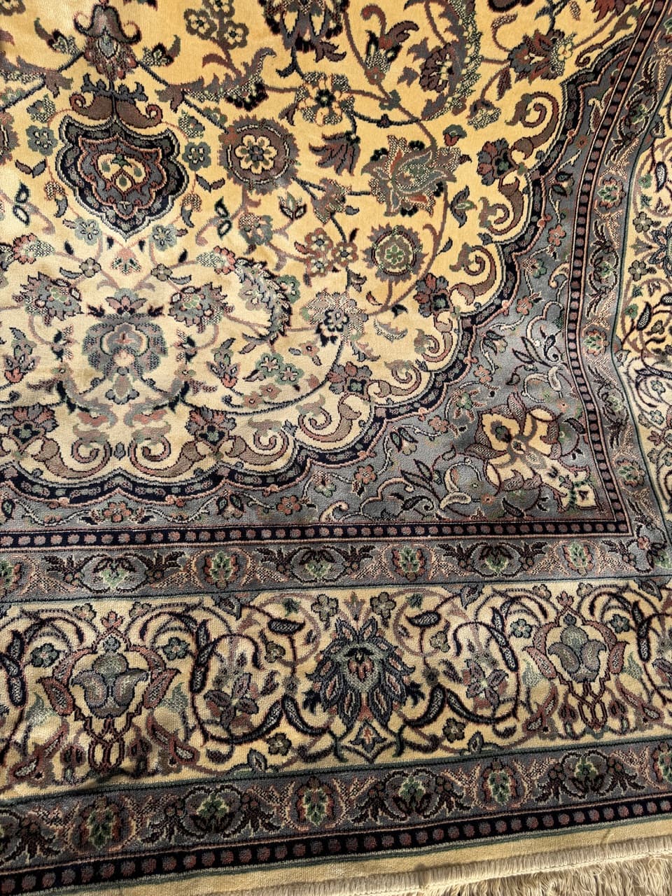 Dywan Rajski Ogród 290x200 cm, beżowy, wiskoza bawełna, Belgia - 290796