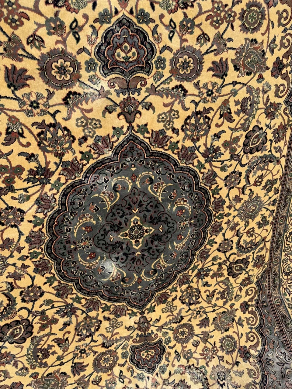 Dywan Rajski Ogród 290x200 cm, beżowy, wiskoza bawełna, Belgia - 290792