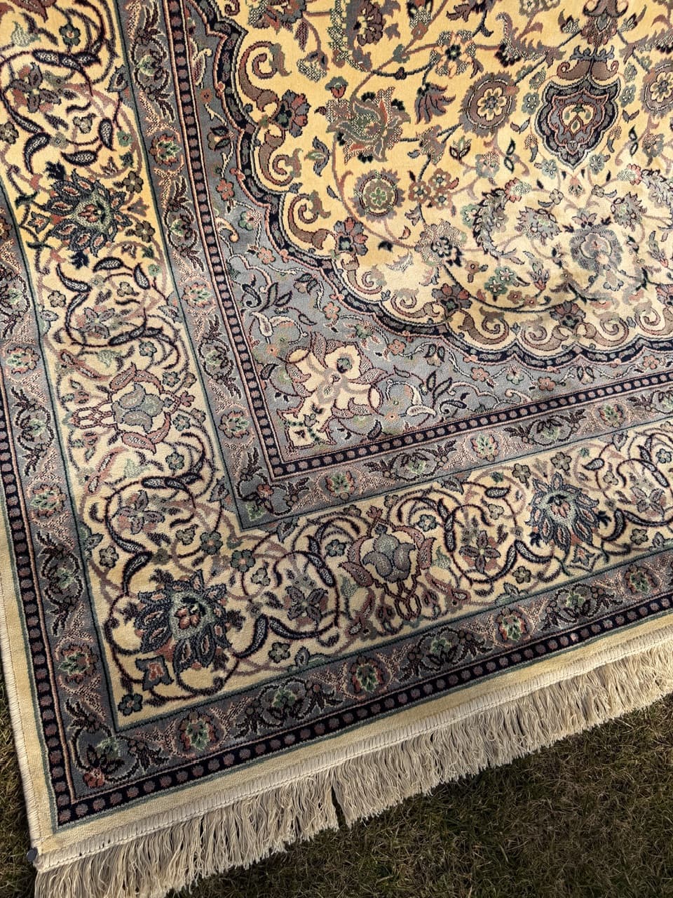 Dywan Rajski Ogród 290x200 cm, beżowy, wiskoza bawełna, Belgia - 290791