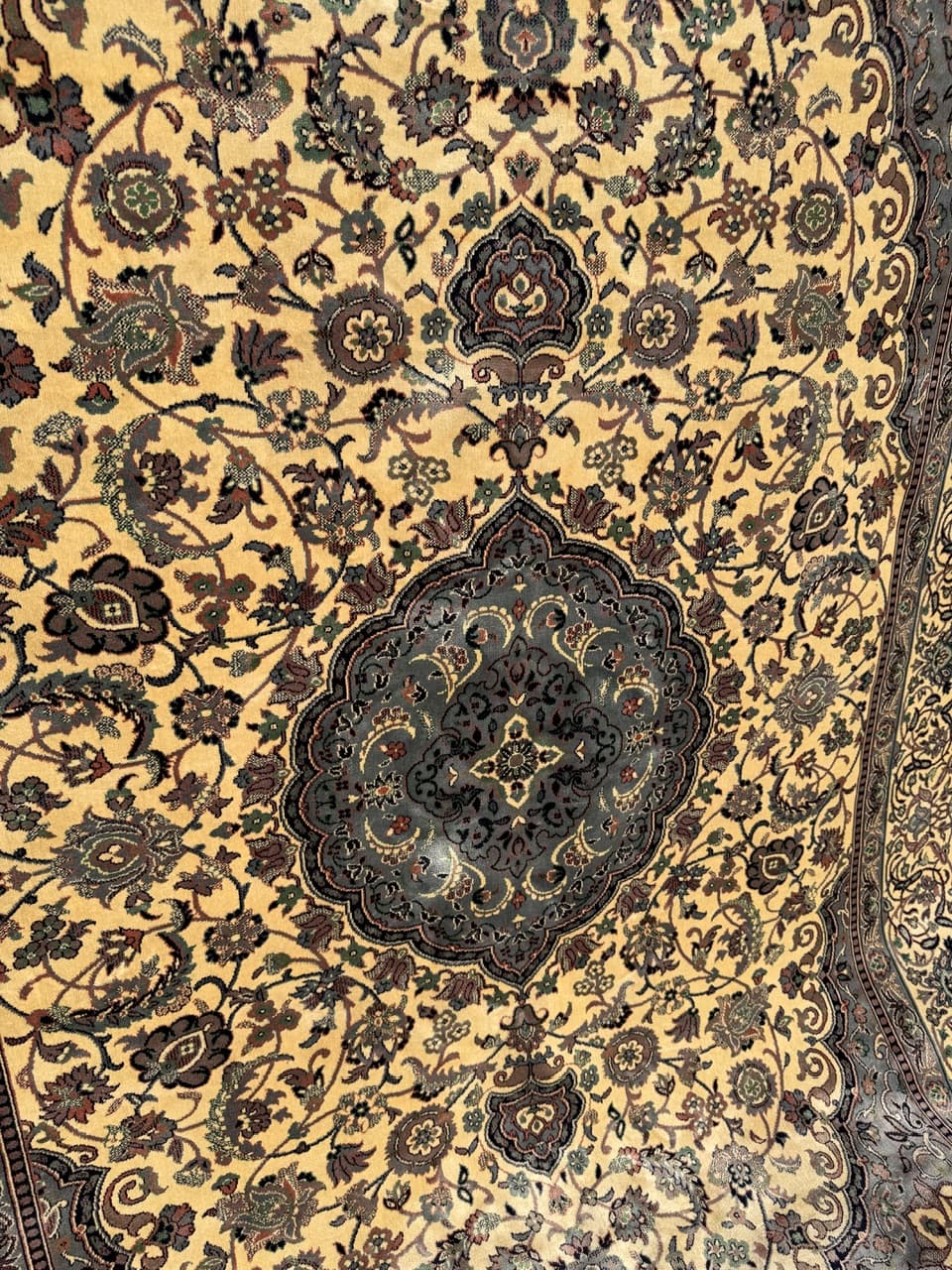 Dywan Rajski Ogród 290x200 cm, beżowy, wiskoza bawełna, Belgia - 290794