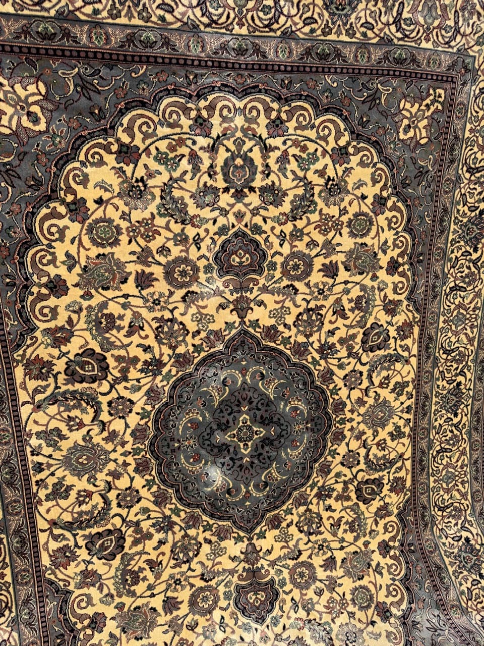 Dywan Rajski Ogród 290x200 cm, beżowy, wiskoza bawełna, Belgia - 290797