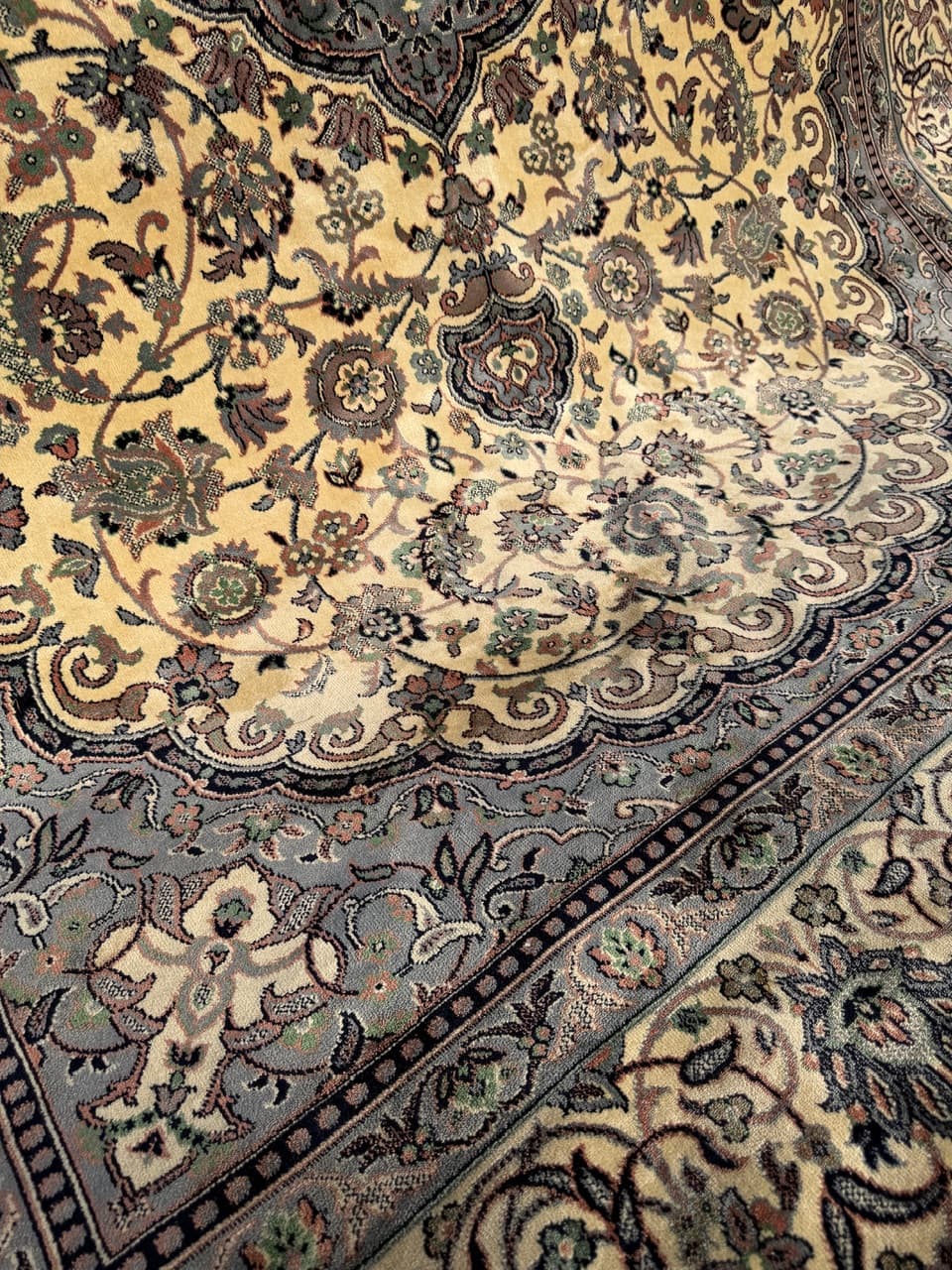 Dywan Rajski Ogród 290x200 cm, beżowy, wiskoza bawełna, Belgia - 290800