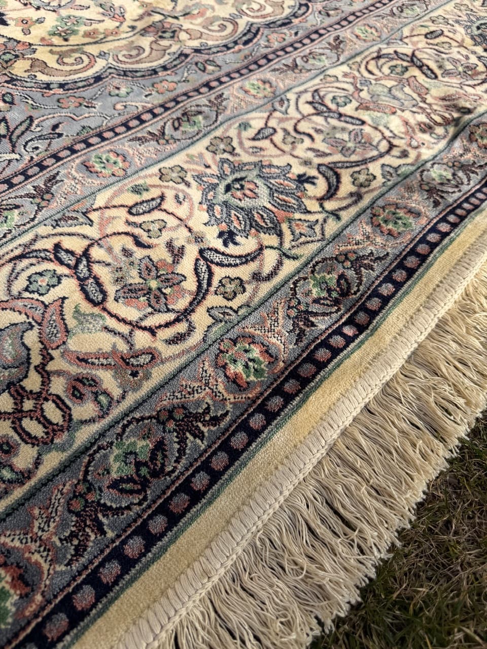 Dywan Rajski Ogród 290x200 cm, beżowy, wiskoza bawełna, Belgia - 290798