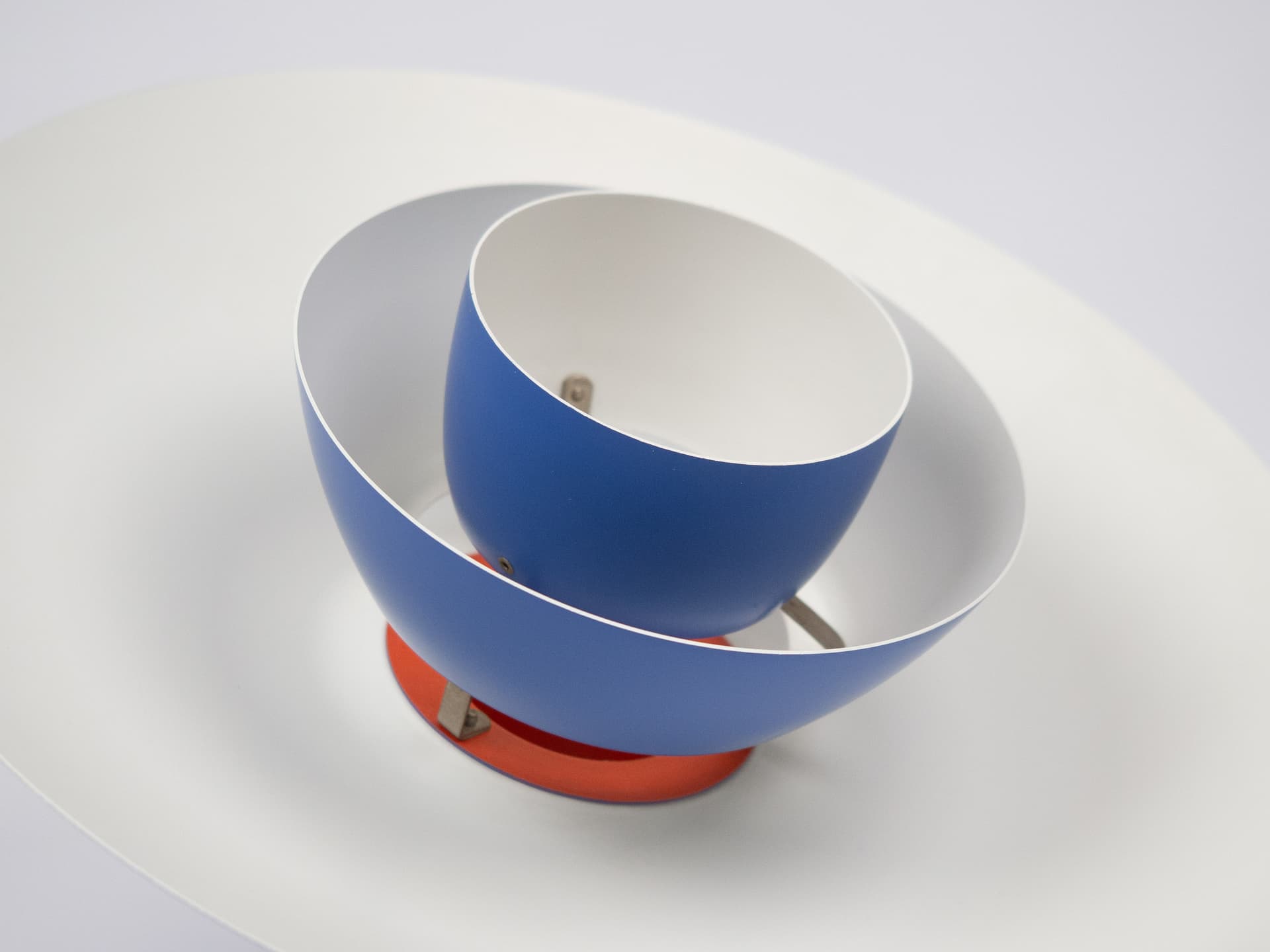 Lampa wisząca PH 4/3, niebieski, metal, proj. P. Henningsen, Louis Poulsen, Dania, lata 70. - 290822