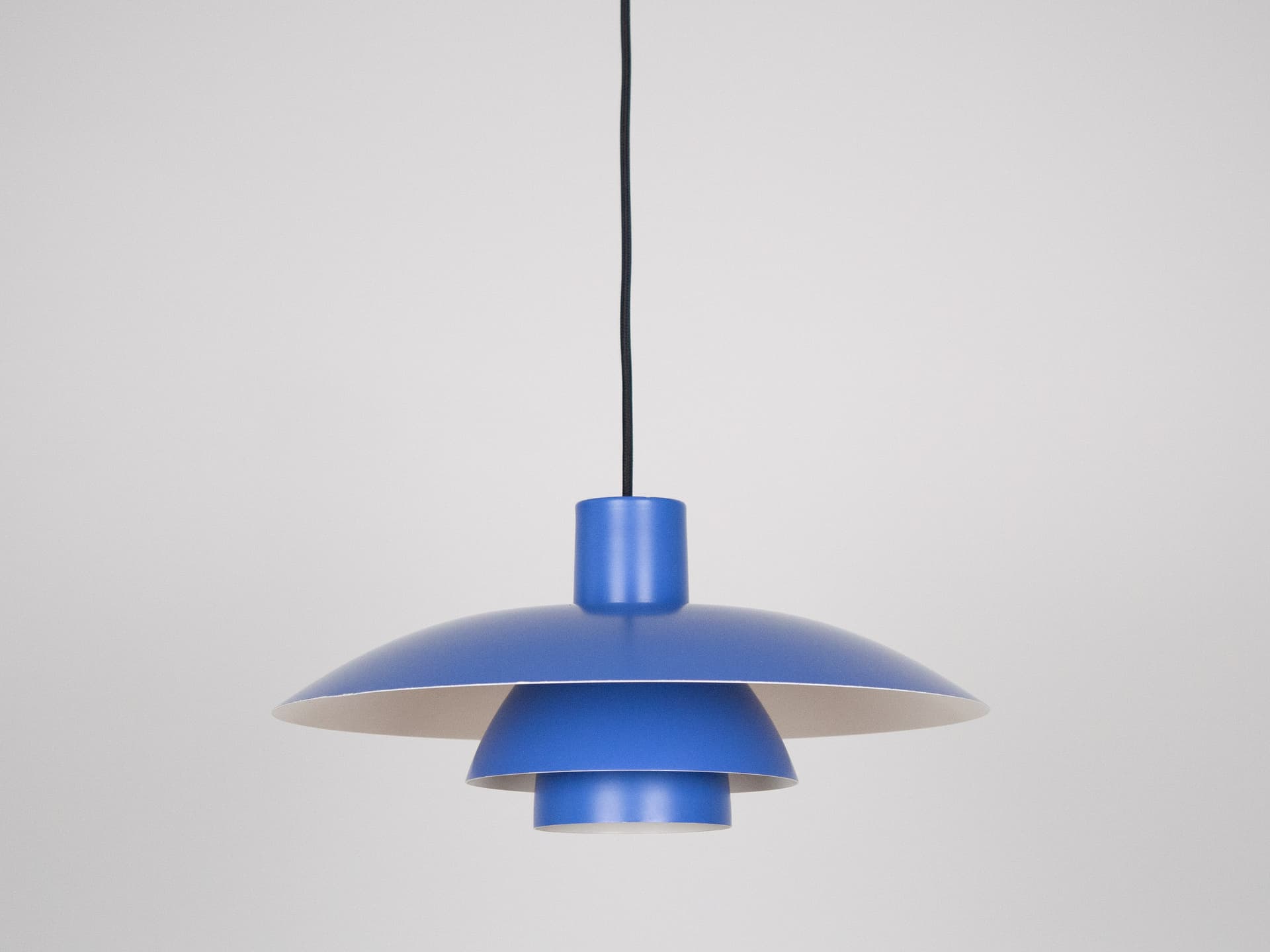 Lampa wisząca PH 4/3, niebieski, metal, proj. P. Henningsen, Louis Poulsen, Dania, lata 70. - 290818