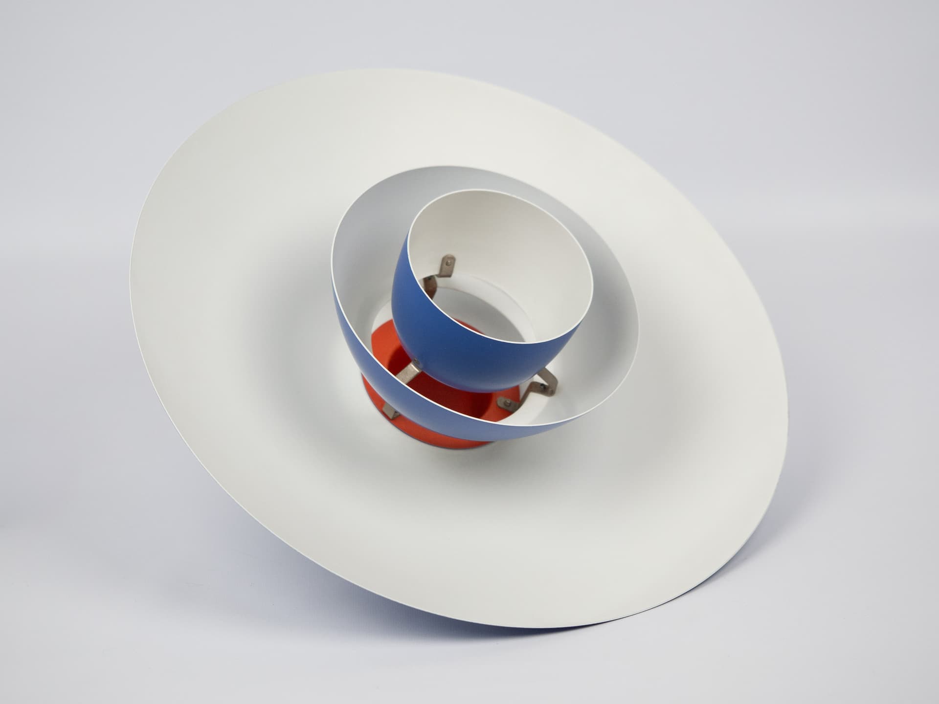 Lampa wisząca PH 4/3, niebieski, metal, proj. P. Henningsen, Louis Poulsen, Dania, lata 70. - 290821