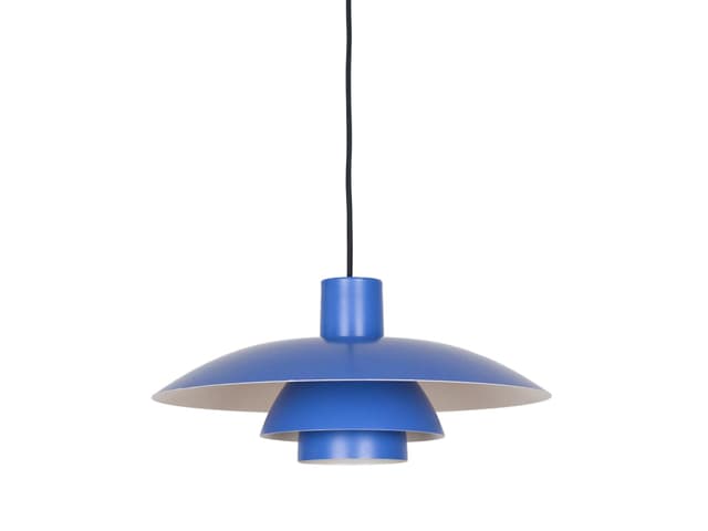 Lampa wisząca PH 4/3, niebieski, metal, proj. P. Henningsen, Louis Poulsen, Dania, lata 70. - WYMIARY