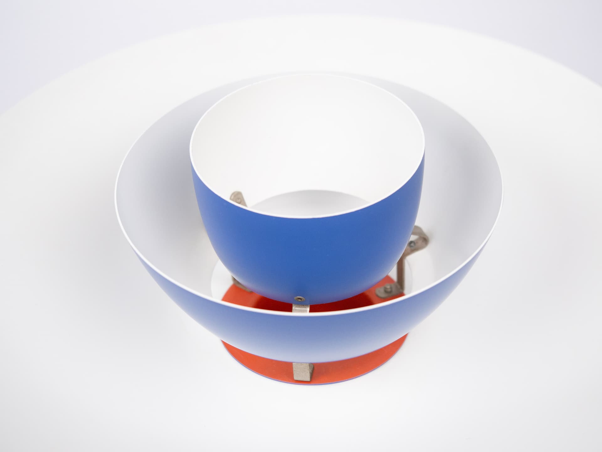 Lampa wisząca PH 4/3, niebieski, metal, proj. P. Henningsen, Louis Poulsen, Dania, lata 70. - 290823