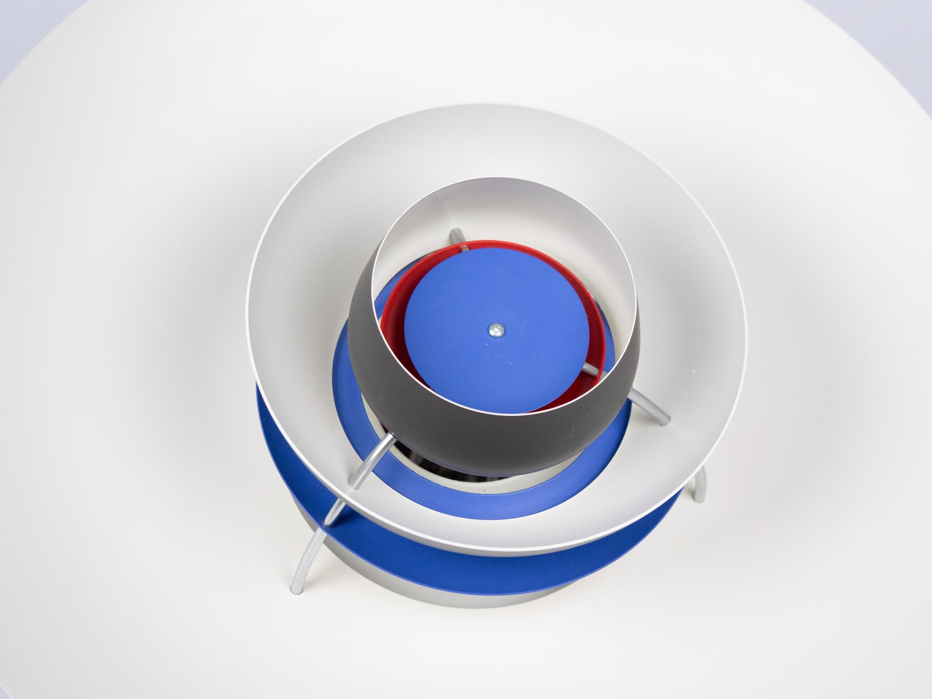 Lampa wisząca PH 5, aluminium szary, proj. P. Henningsen, Louis Poulsen, Dania, lata 60. - 290862