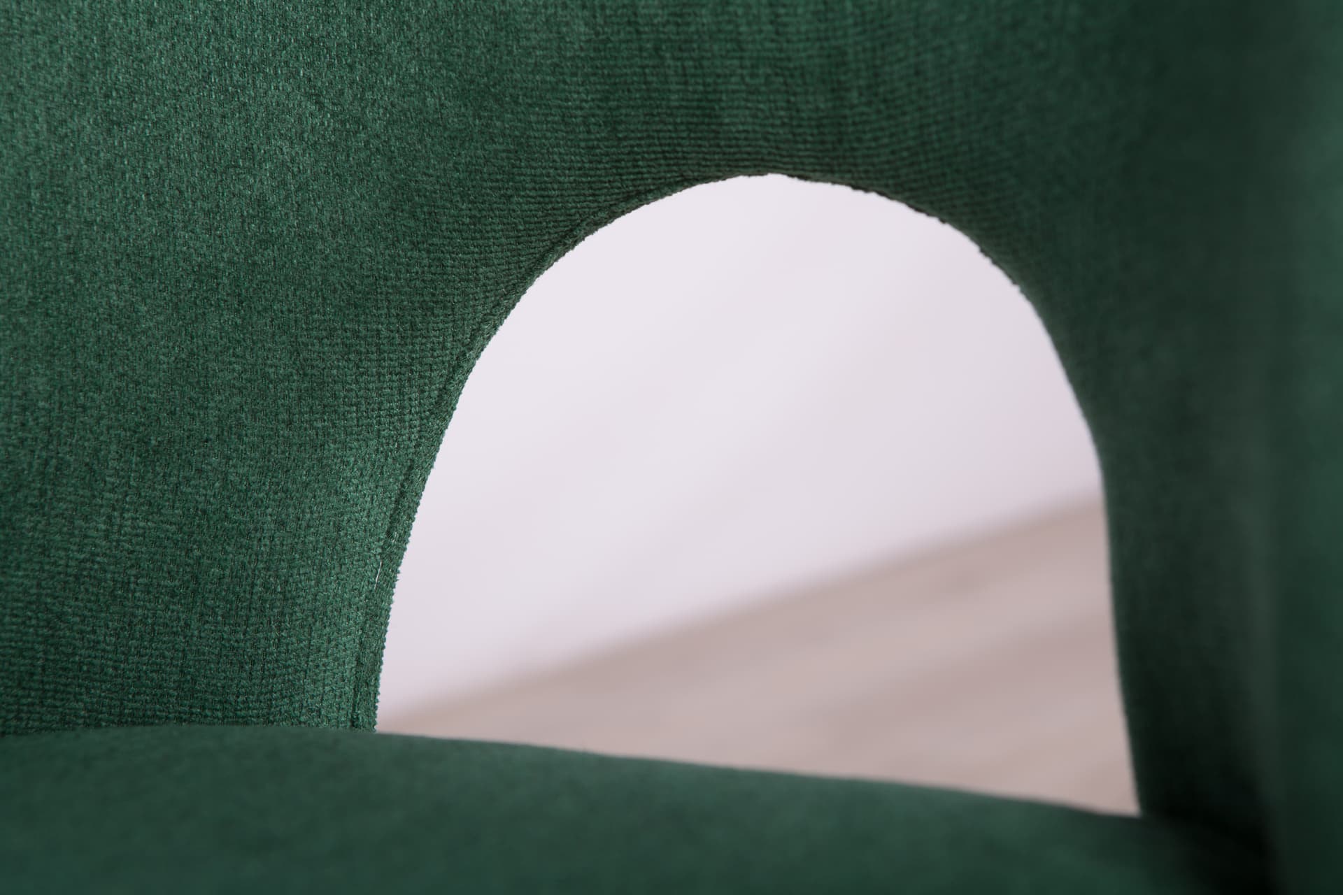 Komplet krzeseł Muszelka, zielony, drewno, tkanina syntetyczna, Polska, lata 60. - 290924