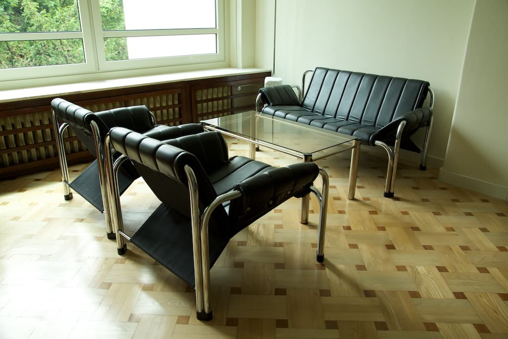 Sofa dwuosobowa T 2403, czarna, proj. V. Chlebo, Kodreta Myjava, Czechosłowacja, lata 80. - 290953