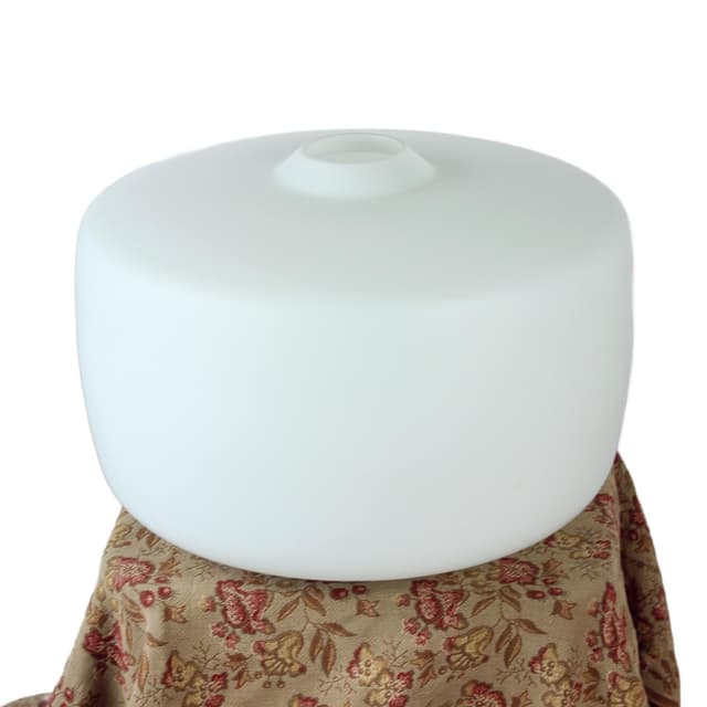 Klosz sufitowy, biały, szkło opalowe, Napako, Czechosłowacja, lata 60. - WYMIARY