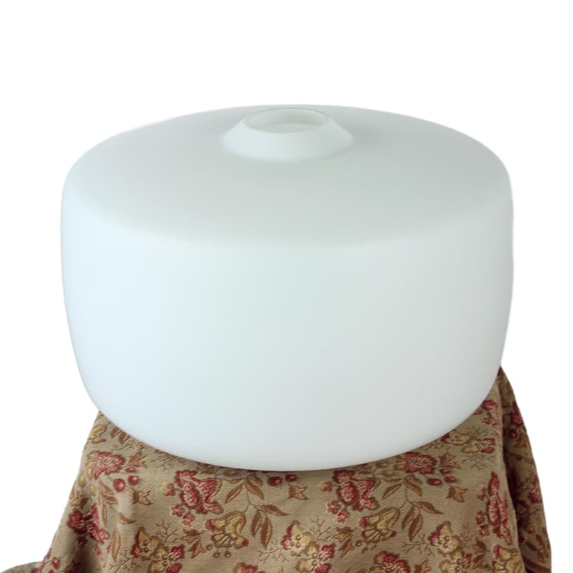 Klosz sufitowy, biały, szkło opalowe, Napako, Czechosłowacja, lata 60.