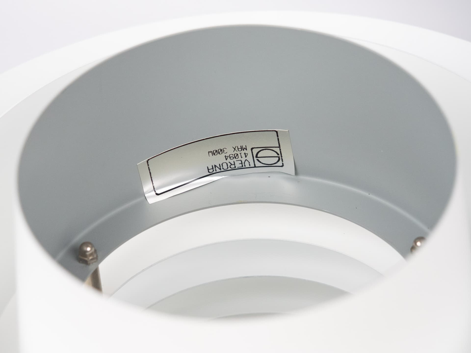 Pair of pendant lamps Verona, white aluminum, by S. Middelboe, Lyfa, Denmark, 1960s. - 290980