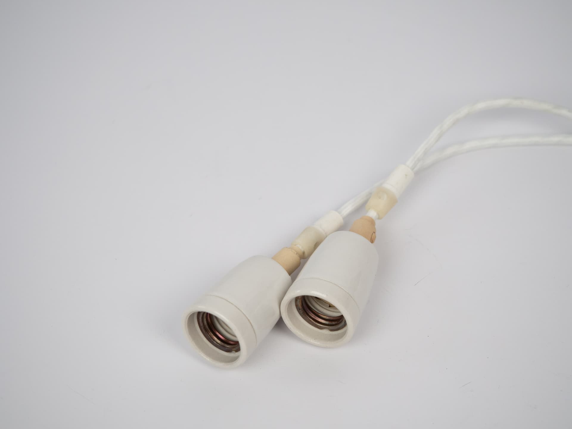 Pair of pendant lamps Verona, white aluminum, by S. Middelboe, Lyfa, Denmark, 1960s. - 290991