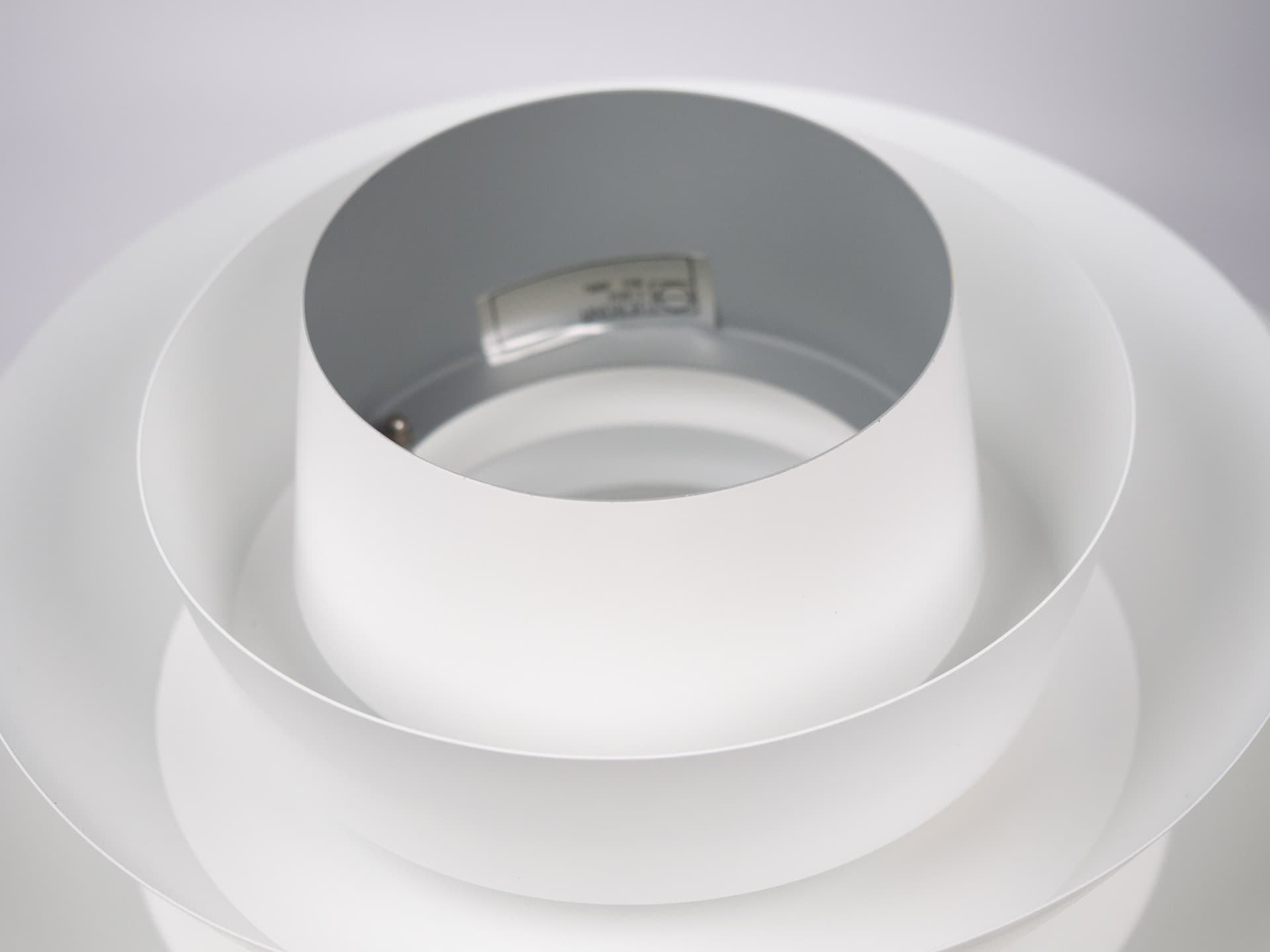 Pair of pendant lamps Verona, white aluminum, by S. Middelboe, Lyfa, Denmark, 1960s. - 290987