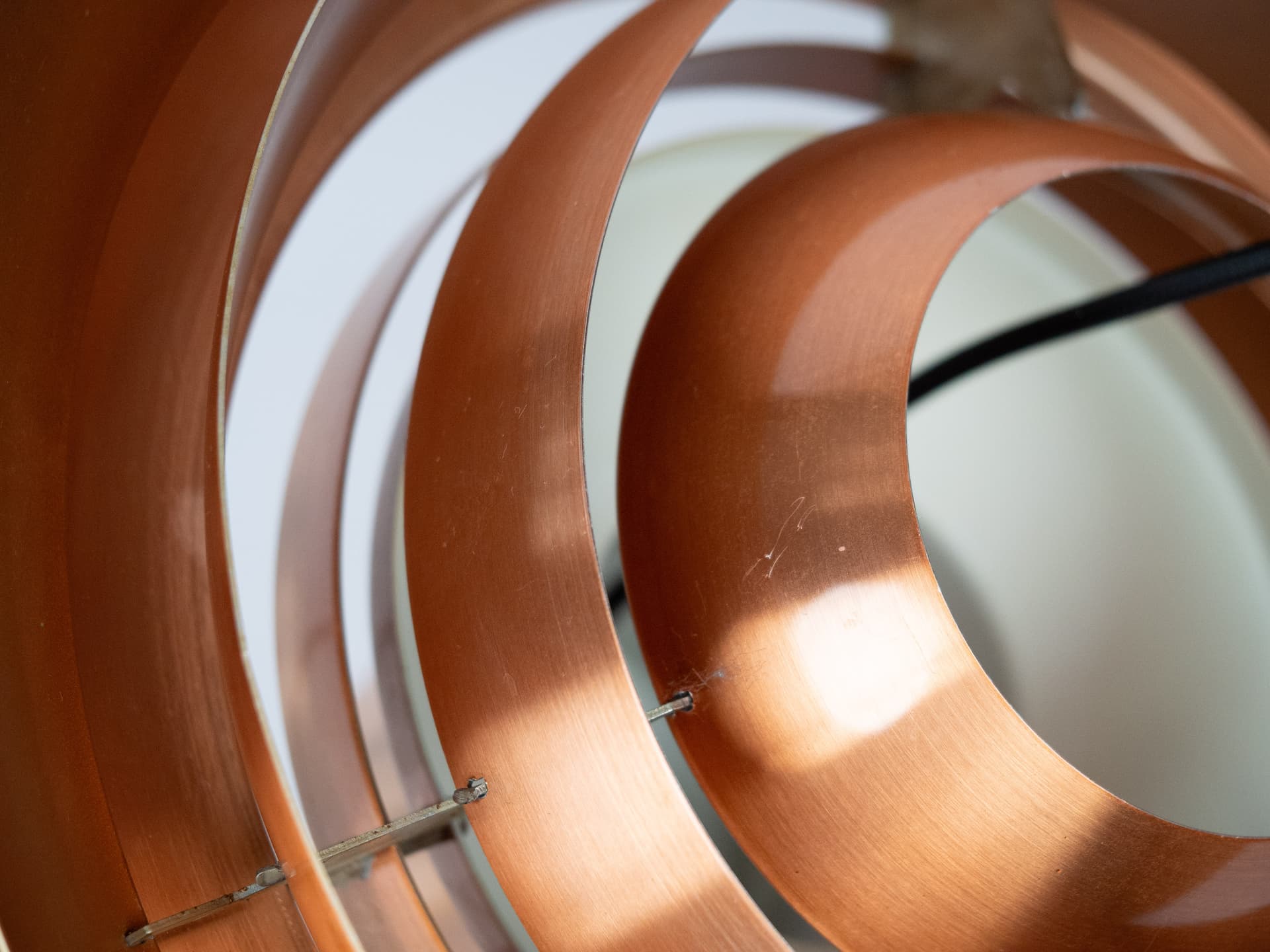 Lampa wisząca P376, miedź, proj. P. Fabricius, J. Kastholm, Nordisk Solar, Dania, lata 60. - 291015