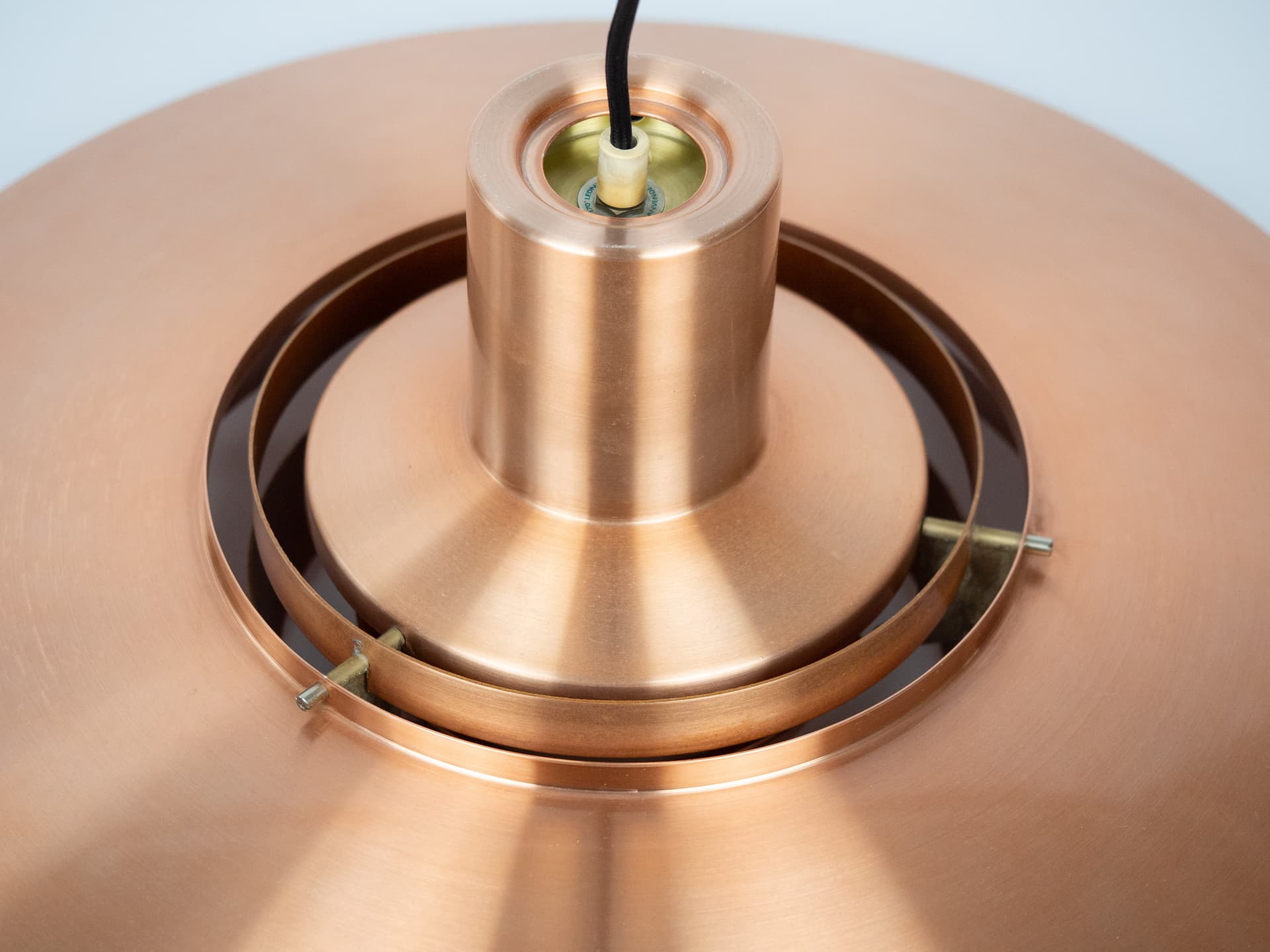 Lampa wisząca P376, miedź, proj. P. Fabricius, J. Kastholm, Nordisk Solar, Dania, lata 60. - 291013