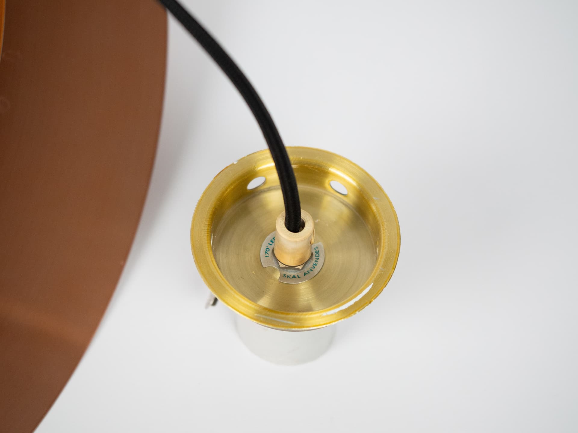 Lampa wisząca P376, miedź, proj. P. Fabricius, J. Kastholm, Nordisk Solar, Dania, lata 60. - 291010