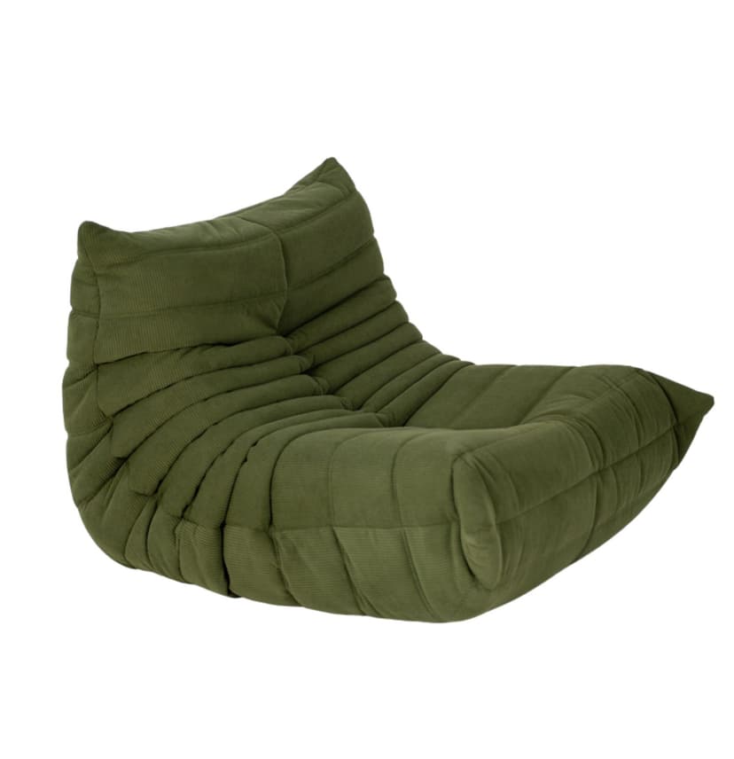 Fotel wypoczynkowy Togo, cord loden green